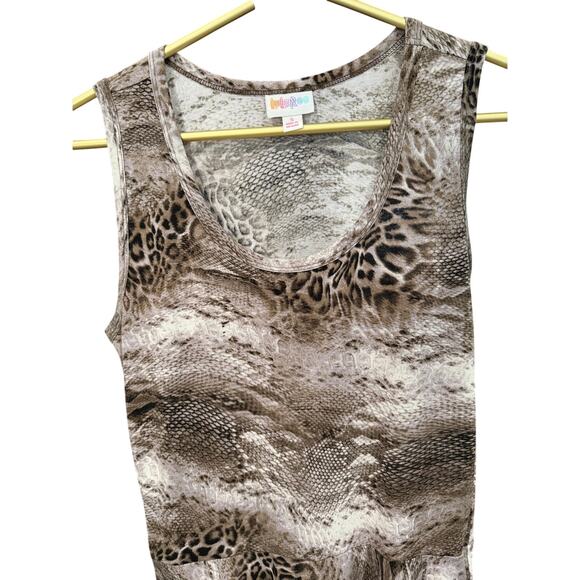 LuLaRoe Sleeveless Animal Print Fit & Flare Dress Pockets Sz S EUC - Picture 4 of 7